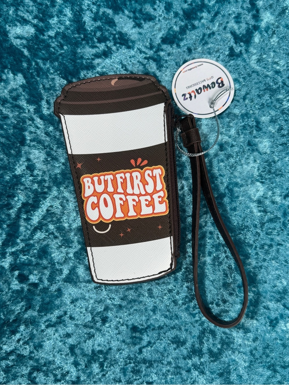 NWT Bewaltz “But First Coffee” Cup Coin Purse
